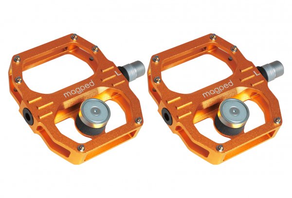 pedales magneticos magped sport naranjas